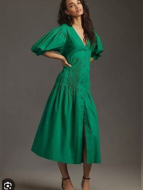 green emerald velvet dress Marea by Liz Joy Camille Dress - White Demi Eyelet - Female main image 1